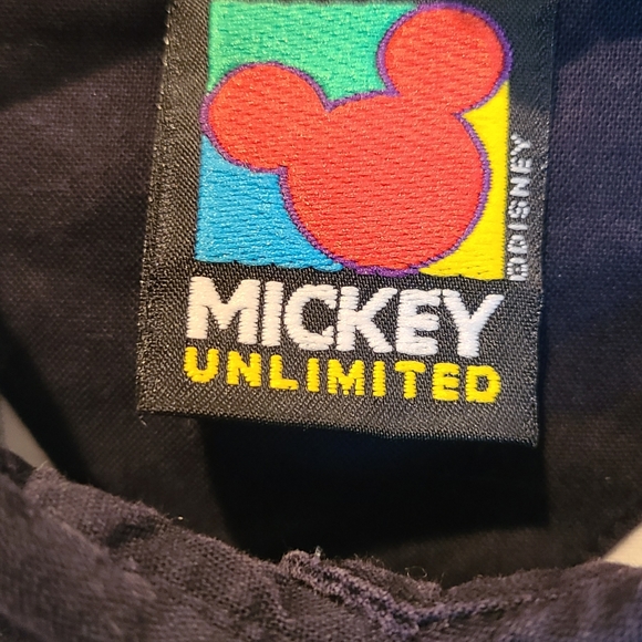 Disney vintage retro Mickey Minnie cotton oxford button down blouse M - Picture 4 of 10